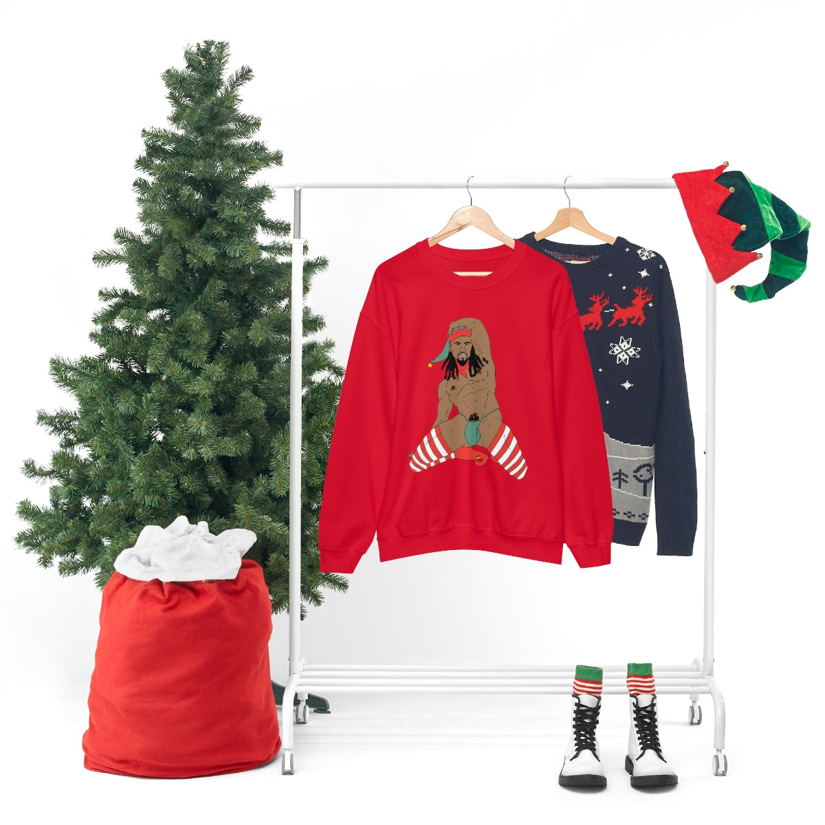 'Sexy Elf #3' Crewneck Sweatshirt