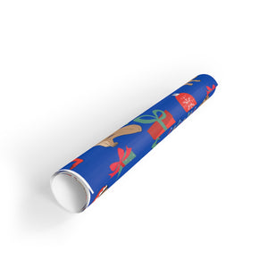 XXX-Mas (Version 2) Blue  Gift Wrapping Paper Rolls, 1pc