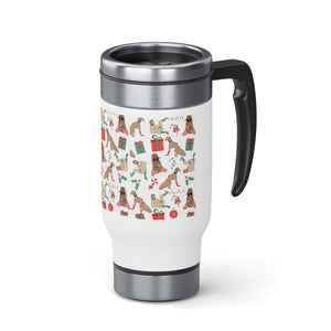 'Sexy X-Mas Elves' Steel Travel Mug with Handle, 14oz