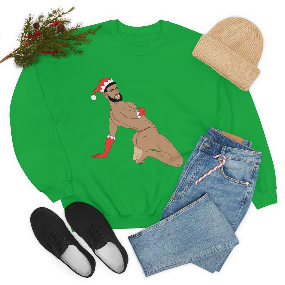 'Sexy Elf #2' Crewneck Sweatshirt