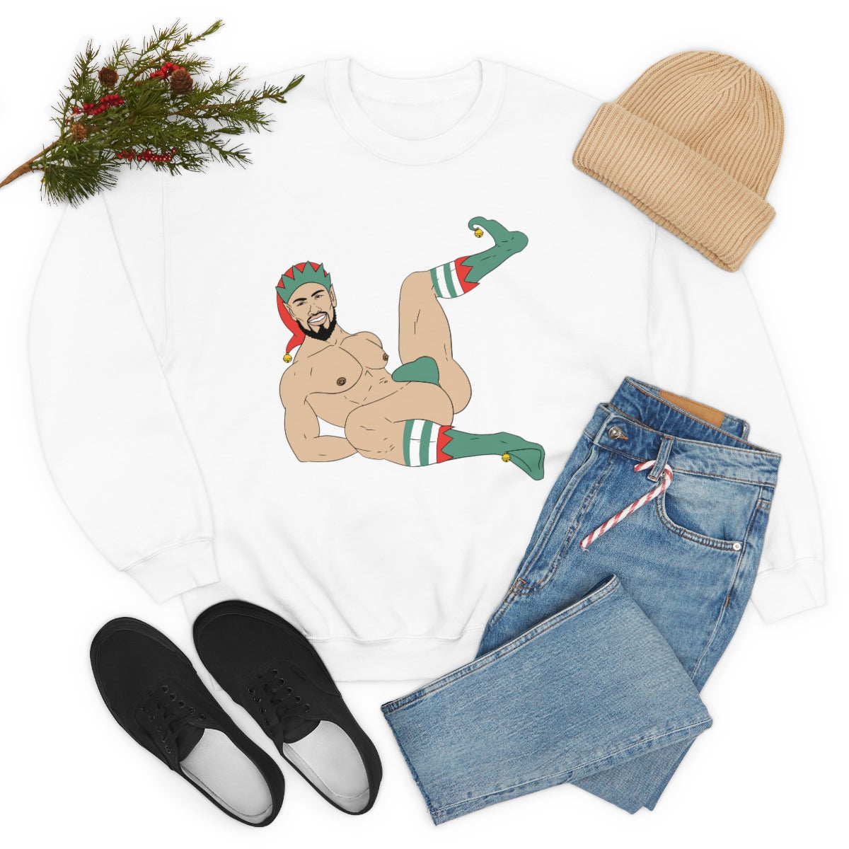 'Sexy Elf #1' Crewneck Sweatshirt