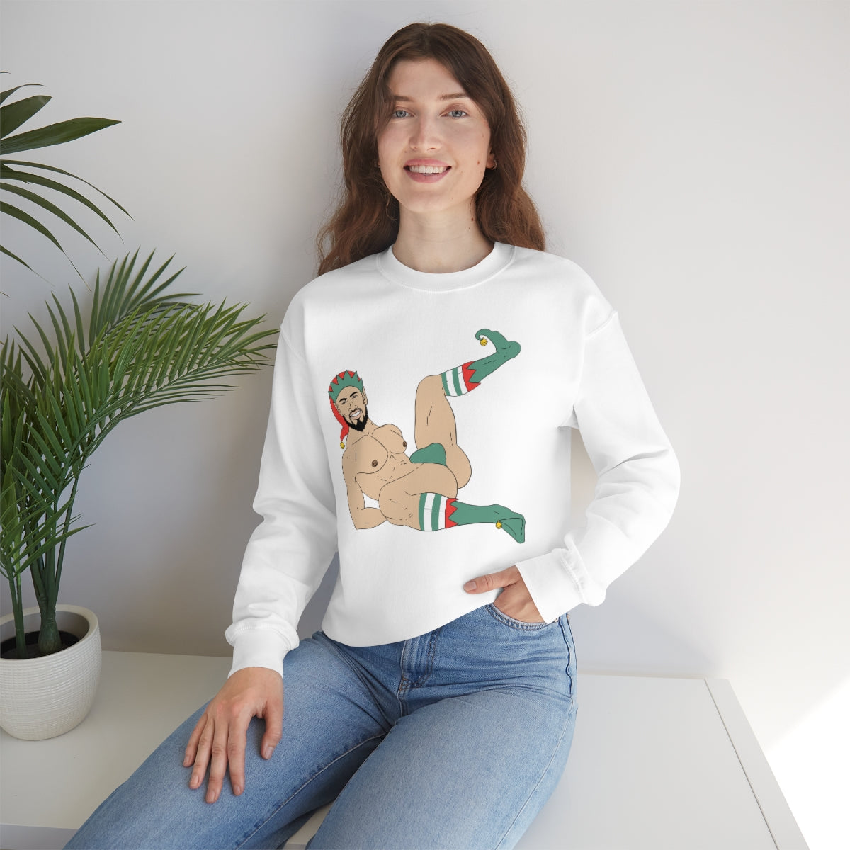 'Sexy Elf #1' Crewneck Sweatshirt