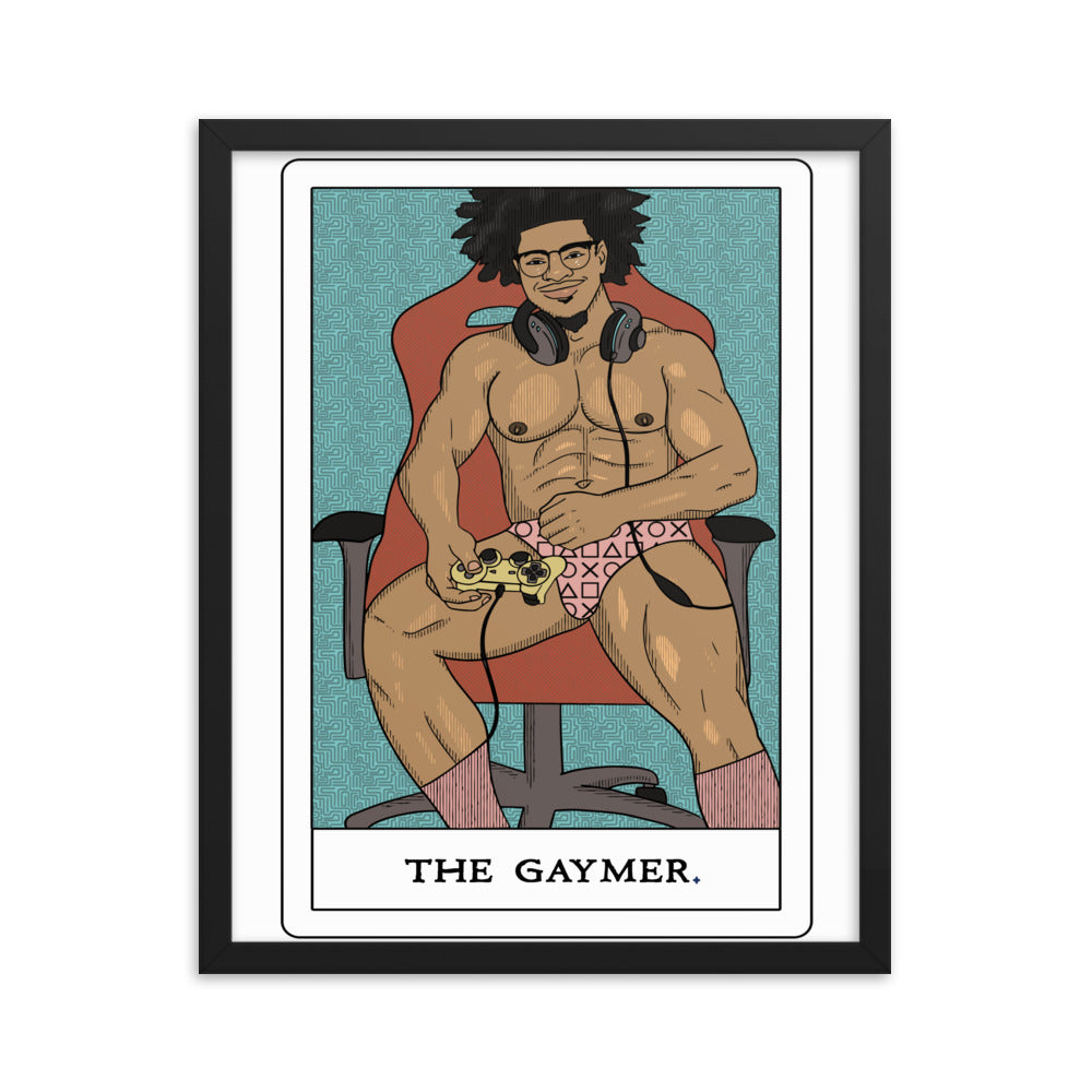 'The Gaymer' Tarot Framed poster