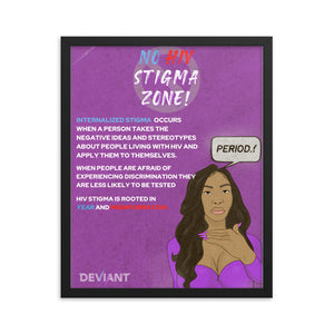 No HIV Stigma Framed poster