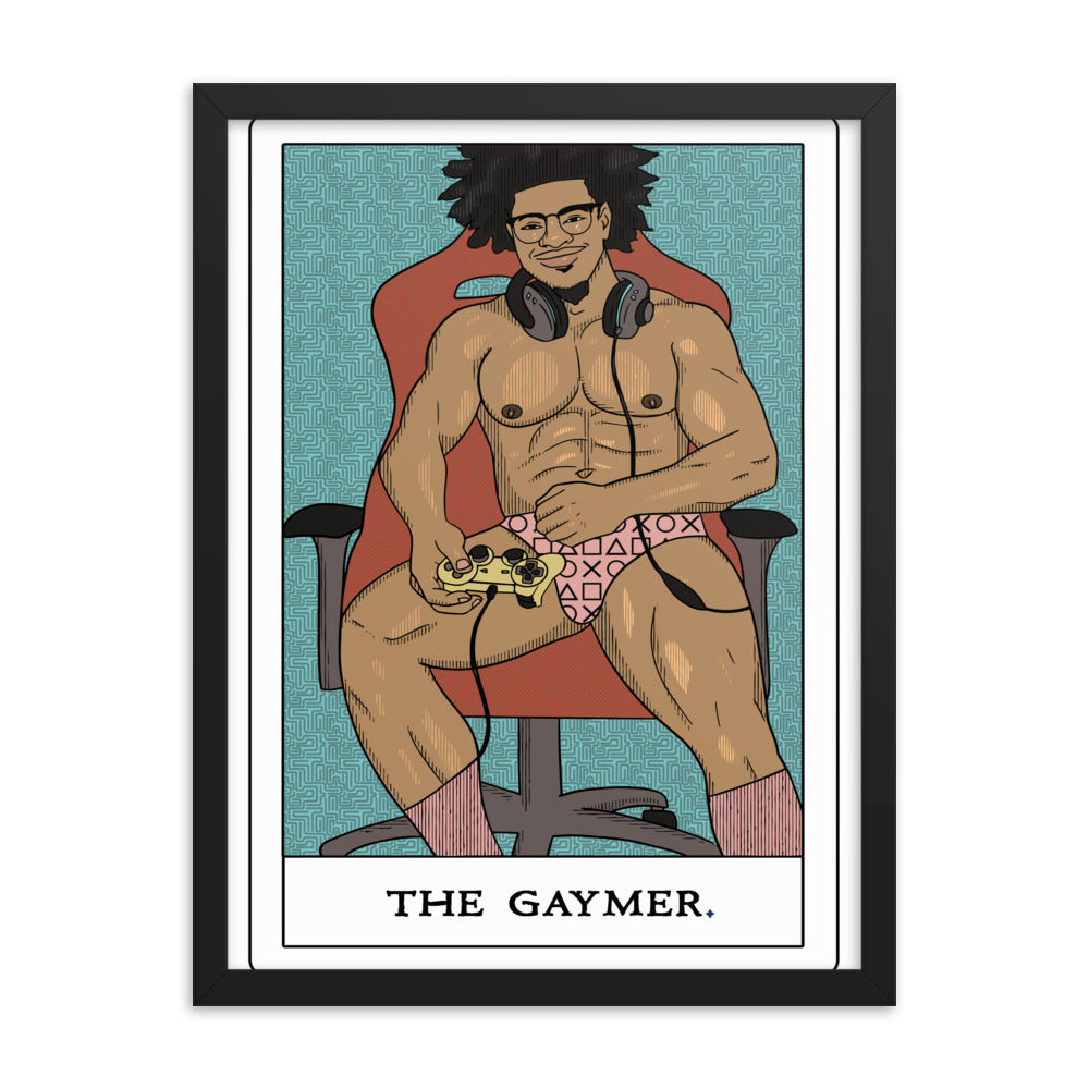 'The Gaymer' Tarot Framed poster