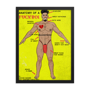 'Anatomy of a Fuckboi' Framed poster