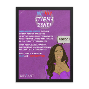 No HIV Stigma Framed poster