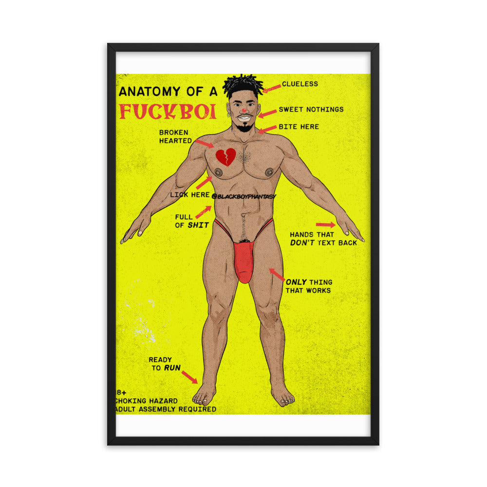 'Anatomy of a Fuckboi' Framed poster