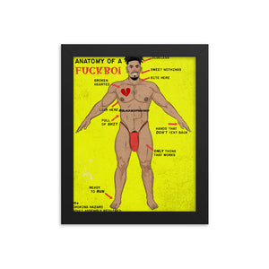 'Anatomy of a Fuckboi' Framed poster