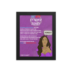 No HIV Stigma Framed poster