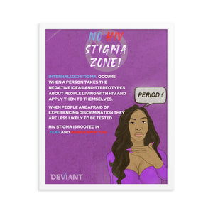 No HIV Stigma Framed poster