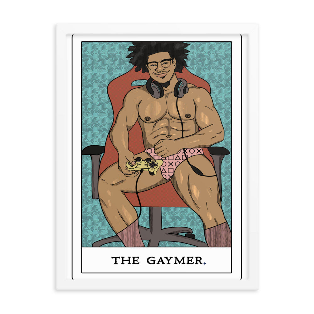 'The Gaymer' Tarot Framed poster