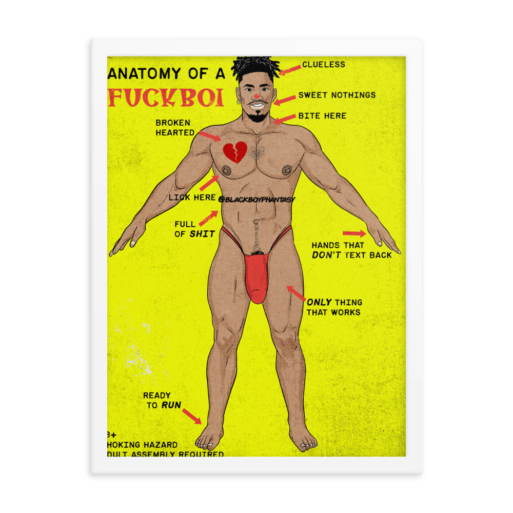 'Anatomy of a Fuckboi' Framed poster