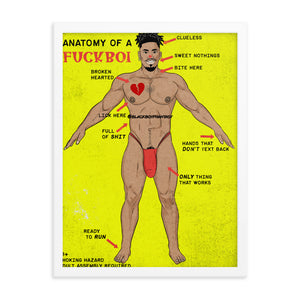 'Anatomy of a Fuckboi' Framed poster