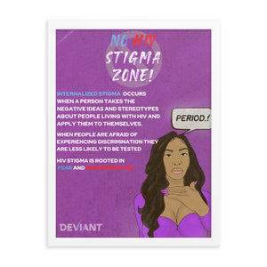 No HIV Stigma Framed poster