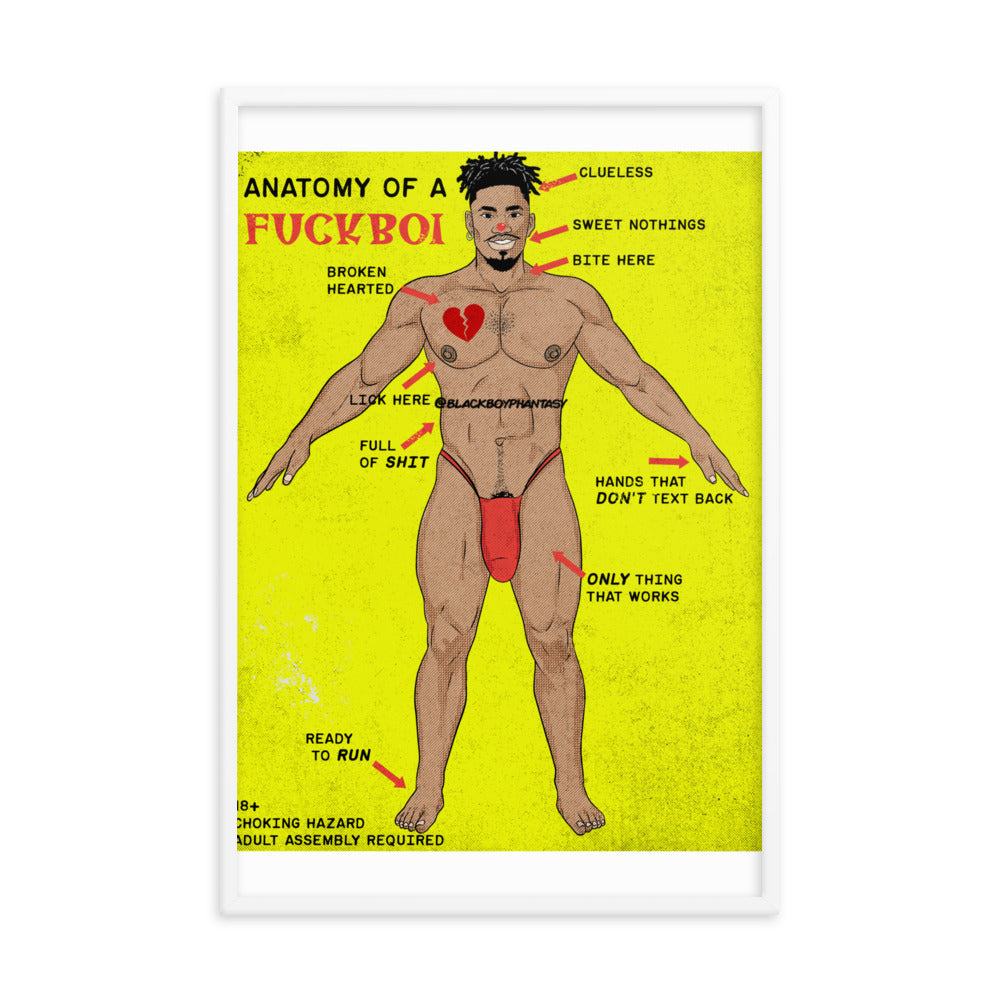 'Anatomy of a Fuckboi' Framed poster