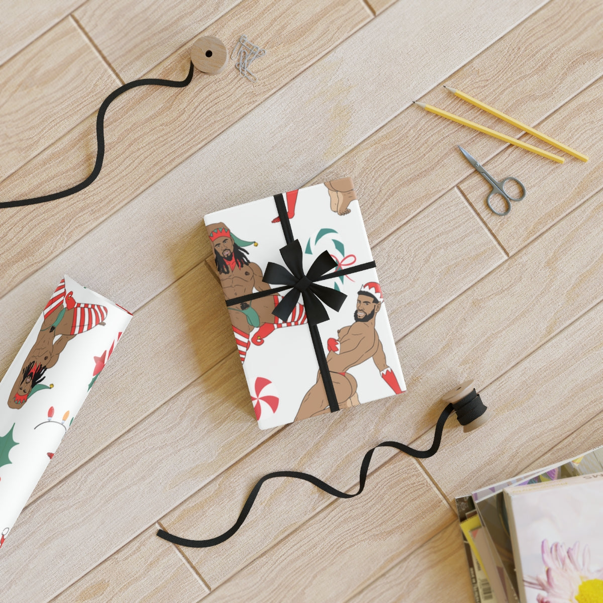 Sexy Elves Gift Wrapping Paper Rolls, 1pc