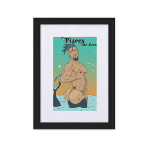 'Pisces' Matte Paper Framed Poster With Mat