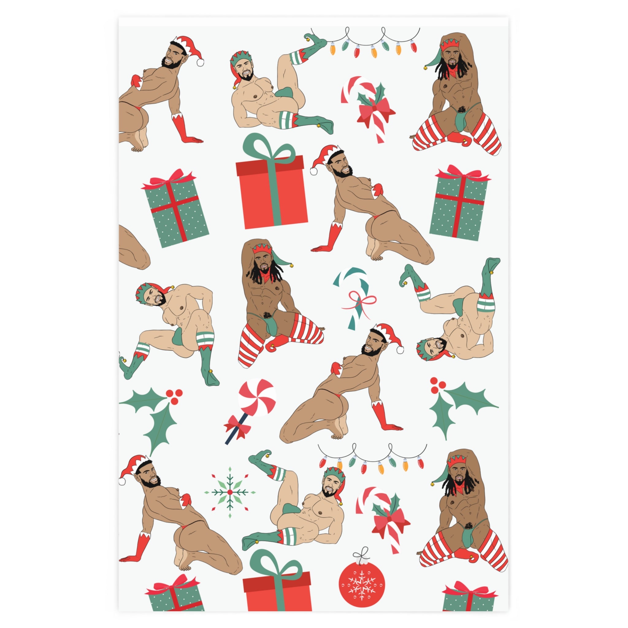 Sexy Elves Gift Wrapping Paper Rolls, 1pc